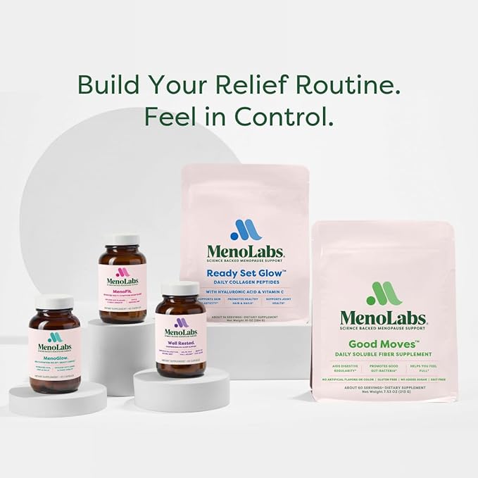 MENOLABS MenoFit, Menopause Supplements for Women - 60 Capsules - Advanced Women’s Probiotic with Vitamins and Red Clover for Gut Health, Hot Flashes and Hormone Balance for Women