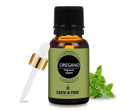 Earth N Pure Oregano Essential Oil Undiluted, Natural and Therapeutic Grade with Glass Dropper - 15 ML
