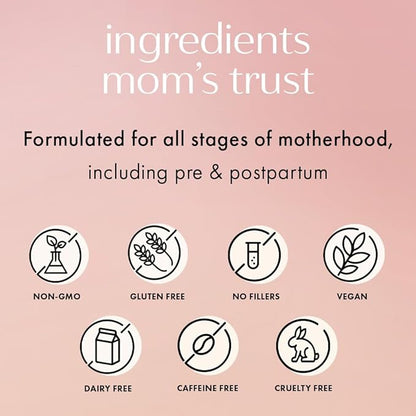 Boobie Relax Mom, Postpartum Stress Support Supplement | Breastfeeding Friendly Approved | Postnatal Mood and Energy Support for Women with Ashwagandha & L-Theanine, 60 Capsules