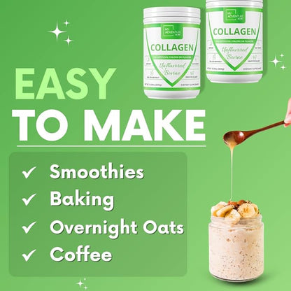 My Adventure to Fit Hydrolyzed Collagen for Women - Grass Fed Collagen Powder for Muscle Growth & Collagen Protein Powder - Keto Collagen Powder for Joints & Gut Health - Unflavored Bovine 300g