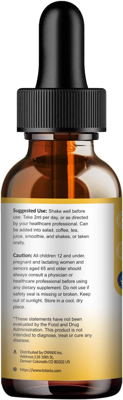 Totaria Glucosamine Chondroitin MSM Liquid Drops FSA-HSA - Joint Support Supplement for Mobility, Flexibility & Bones Chondroitin Sulfate Supplement Turmeric, Quercetin, Bromelain, MSM Oil 2 FL.OZ