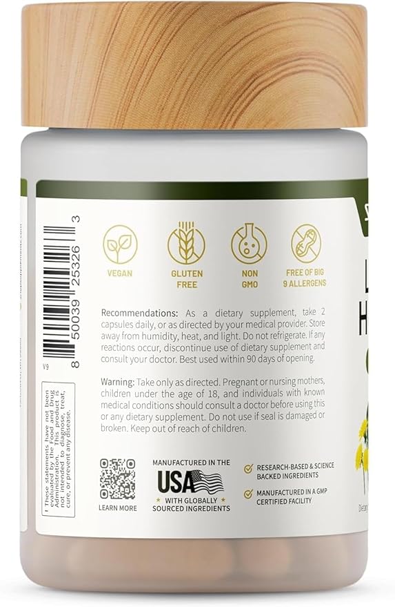Snap Supplements Liver Health & Detox - Milk Thistle Supplement Supports Healthy Liver and Digestive Health, 60 Vegetarian Capsules (1 Month Supply)