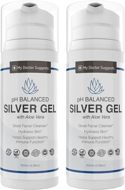 Silver Colloidal Gel with Aloe Vera, 3.38 oz (Pack of 2)