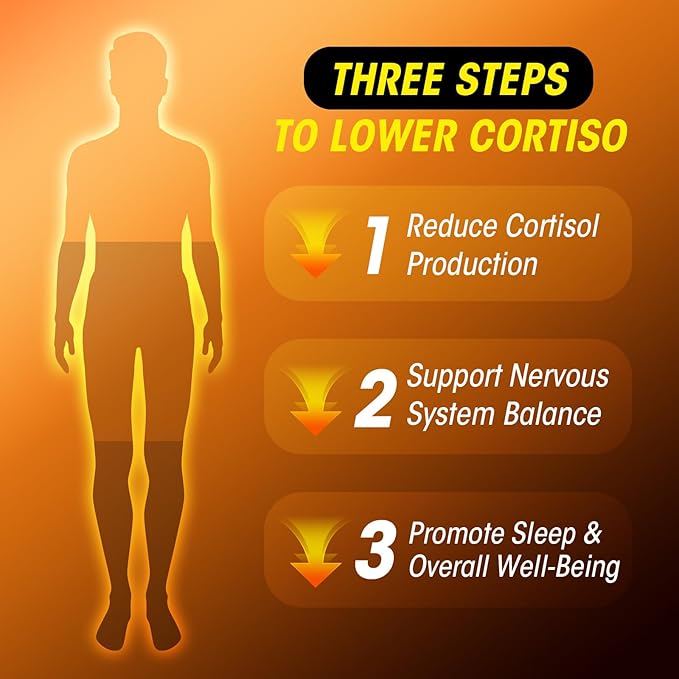 Cortisol Supplement for Women & Men, 25-in-1 Cortisol Reducer, Cortisol Manager with Ashwagandha, Rhodiola Rosea, L-Theanine, for Mood, Relaxation, Focus, Sleep Support, 90 Capsules for 1.5 Months