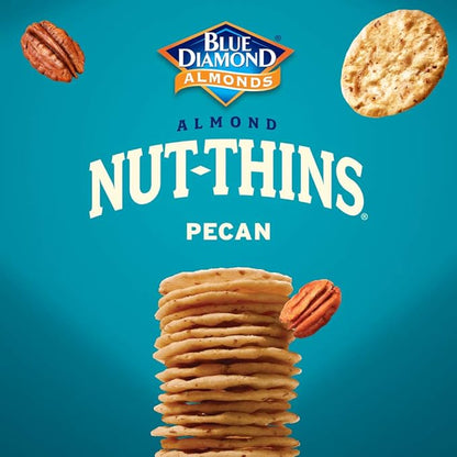 Blue Diamond Almonds, Pecan Thins Gluten Free Cracker Crisps perfect for Snacking, 4.25 oz (Pack of 4)