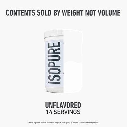 Isopure Collagen Peptides Powder, Promotes Hair, Nail, Skin and Joint Health, with Vitamin C and Biotin, Unflavored, 20g Collagen Peptides Per Serving, 11.36 Oz, 14 Servings (Packaging May Vary)