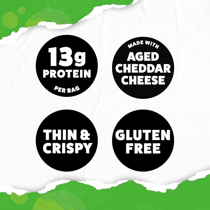 WILDE Protein Chips Spicy Queso, Thin and Crispy High Protein Snacks, Keto Friendly, Low Carb Chips, Real Ingredients, 1.34oz (Pack of 8)