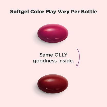 OLLY Ultra Women's Multi Softgels,Overall Health and Immune Support,Omega-3s,Iron,Vitamins A,D,C,E,B12,Daily Multivitamin,30 Day Supply -,60 Count (Pack of 2)