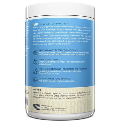 TrueFit High Fiber Protein Powder, Grass-Fed Whey Meal Replacement Shake with Prebiotics, Probiotics, & Organic Superfoods, Keto Friendly, Gluten Free