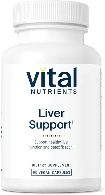 Vital Nutrients Liver Support Milk Thistle and Curcumin - Vegan Supplement - Herbal Combination to Support Healthy Liver Function* - Gluten, Dairy and Soy Free - 60 Capsules