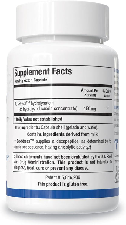 BIOTICS RESEARCH De-Stress Patented Nutrient Designed to Support Calmness, Healthy Sleep Habits, All-Natural Supports Mental Wellness & Calm. 30 Capsules