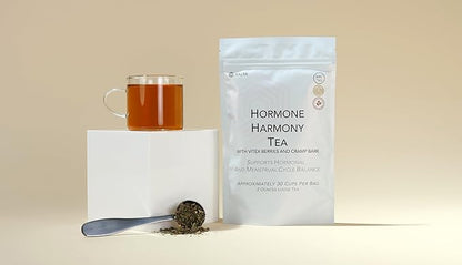 Hormone Balance Tea for Women Herbal Tea with Nettle, Raspberry Leaf, Spearmint, Vitex Berries & Cramp Bark – Natural Menstrual Cycle Support & PMS Relief – Caffeine-Free, 30 Servings