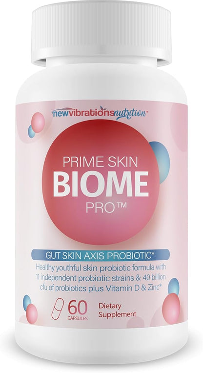 Prime Skin Biome Pro - Our Best Anti Aging Skin Supplement - Skinn & Toenail Fungus Fighter - Anti Wrinkle Pill - Reactivate Anti Aging Pills for Women & Men - Fungus Probiotic Fungal Pills
