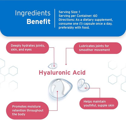 Hyalogic Hyaluronic Acid Chewable Lozenge - Chewable Tablets for Skin Care & Eyes – Vegan, Sugar-Free and Berry Favored Hyaluronic Acid Supplements (60 Count)