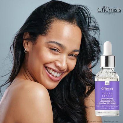 Skin Chemists Sensitive Skin - Dragon's Blood 5%, Centella Asistica 3%, Evening Primrose Oil 1%, Purple