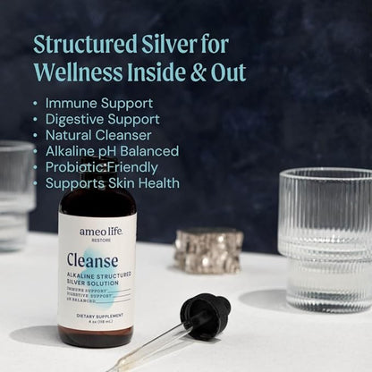 Colloidal Silver Liquid - Structured Silver Water with 30ppm Colloidal Silver pH Balanced for Daily Immune and Gut Support (4 oz (Pack of 1))
