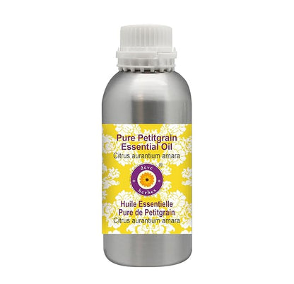 Deve Herbes Pure Petitgrain Essential Oil (Citrus aurantium Amara) Steam Distilled 630ml (21 oz)
