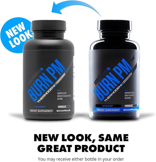 Sculpt Nation by V Shred Burn PM - Night Time Fat Burner - Appetite Suppressant and Weight Loss Support - Raspberry Ketones, Green Coffee Bean Extract, Melatonin - 60 Gluten Free Capsules