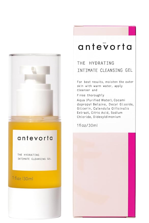 Antevorta Feminine Wash for Vaginal Health - Intimate Cleansing Gel - Soothes Dryness, Itch, & Order - Menopause Irritability, Natural pH Balanced, Regular to Sensitive Skin, 1 fl oz / 30 ml