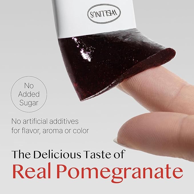 WELLINUS Collagen Jelly Stick, Marine Collagen, Fast Absorbing, Snack, Ultra-Low Weight Molecular Marine Collagen, HACCP Certified, 22.05 oz/Pack of 25 (3 Pack, Pomegranate Mango Blueberry)