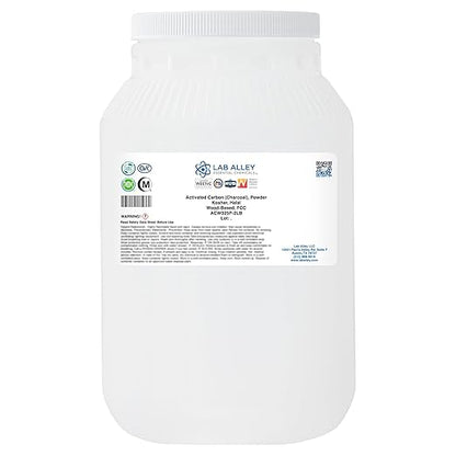 Lab Alley Activated Charcoal Powder, Food Grade, Kosher Certified, Halal, Wood Based, Ideal for Water & Air Filtration, Detoxifying Skincare Products, and Odor Control (2 Pounds)