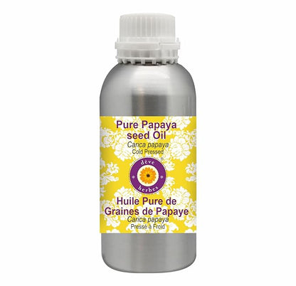 Deve Herbes Pure Papaya Seed Oil (Carica Papaya) Cold Pressed 1250ml (42 oz)
