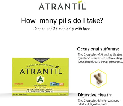Atrantil Travel Pack (20 Count): Bloating, Abdominal Discomfort, and Change in Bowel Habits