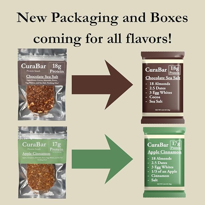 CuraBar Protein Bars – 17g Protein, Low Carb, Gluten Free, Dairy Free, Healthy Snack, Seed Oil Free, No Artificial Ingredients, 12 Count, Chocolate Sea Salt