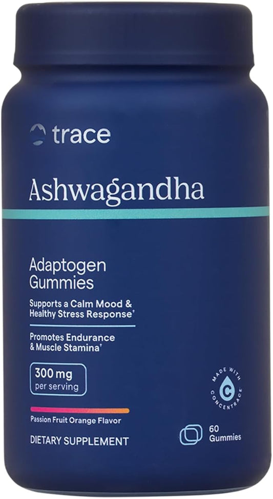 Trace Minerals Ashwagandha - Ashwagandha Gummies for Supporting A Healthy Mindset - Calming Supplement - Better Sleep - Immune System & Energy Support - Passion Fruit Orange - 60 Count (30 Servings)