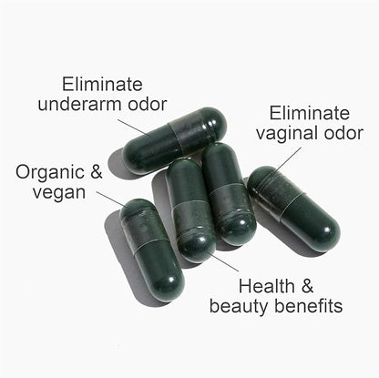 Generic Body Deodorizing Supplement Works, Chlorophyll Capsules for Body Odor, Pills for Body Odor Control, Internal Deodorant, Immune & Digestion Support, Vegan Friendly (3pcs)