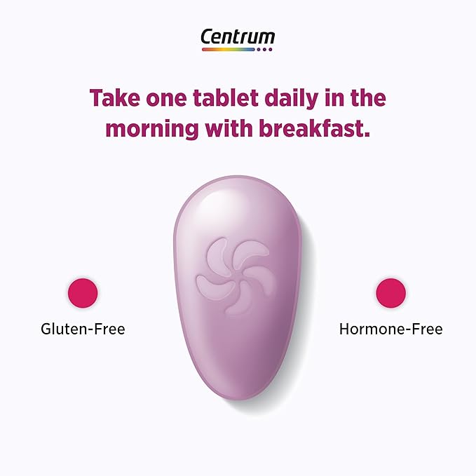 Centrum Complete Multivitamin Supplement + Hot Flash Support Menopause Support Tablets, with Clinically Studied geniVida, 30 Count