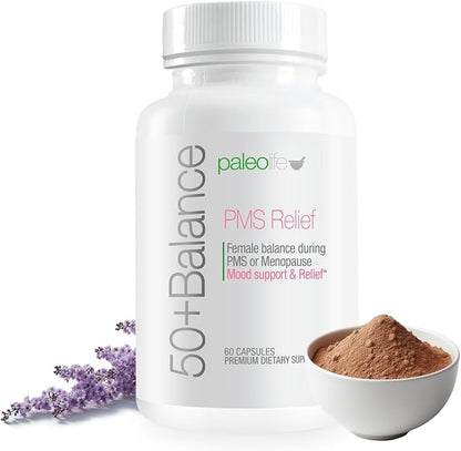 50+ Balance Premium Supplement, PMS Relief. Female Balance During PMS or Menopause. Mood Support & Relief. 60 Capsules (2-Pack)