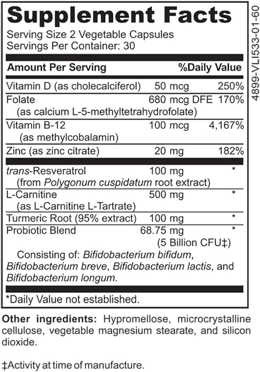 DrFormulas Mood Boost Probiotics for Stress and Calm, Methylfolate for Kids, Women, Men | Nexabiotic Supplement with Bifidobacterium and B-12, 60 Count