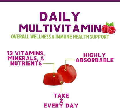 Multivitamin Gummies for Adult with Vitamins A, C, D, B12 - Gummy Multivitamins for Daily Nutritional Support with Vitamins & Minerals for Women & Men, Nature's Multi VIT Vitamin - 60 Gummies