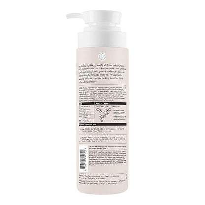 Naturium The Smoother Glycolic Acid Exfoliating Body Wash, Soft & Smoothing Cleanser, 16.9 oz