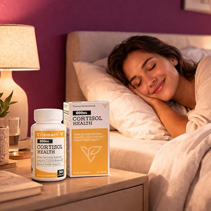 Cortisol Supplements for Women & Men | Ashwagandha Extract, Rhodiola & Adrenal Support Blend | Cortisol Manager & Reducer for Stress, Mood & Sleep Calm | Cortisol Health with Adaptogens, 30 Count
