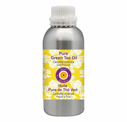 Deve Herbes Pure Green Tea Oil (Camellia sinensis) Natural Therapeutic Grade Cold Pressed (No-Fragrance) 1250ml (42.2 oz)