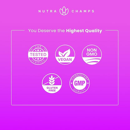 NutraChamps Sugar Free Biotin Gummies 10000mcg [High Potency] - Healthy Hair, Skin & Nails for Women, Men & Kids - 5000mcg in Each Gummy - Vegan, Non-GMO, Hair Health Vitamins Supplement - Raspberry