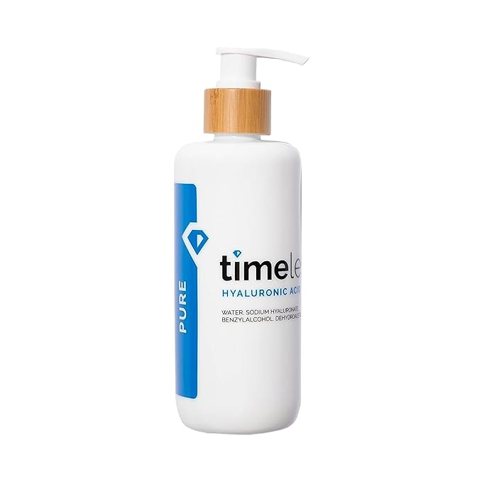 Timeless Skin Care Hyaluronic Acid 100% Pure Serum - Hydrating Face Serum for Personal Care - Fragrance-Free - Hyaluronic Acid - for Skin Care - 8 oz
