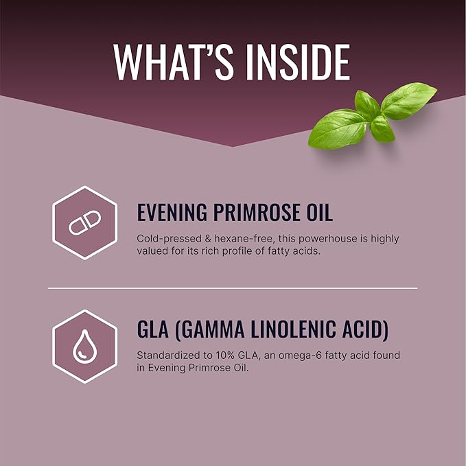 Approved Science Evening Primrose Oil - Maximum Strength - Cold Pressed - 10% GLA - Hormonal Balance, Skin and Heart Health - 6 Month Supply - All Natural