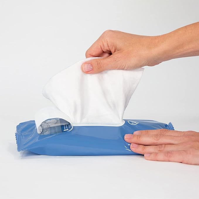Essential Bath Cleansing Washcloths - 30 Package, 240 Cloths - Fragrance Free no Rinse Bathing Wipes, Ultra-Soft and Thick Medium Weight Cloth