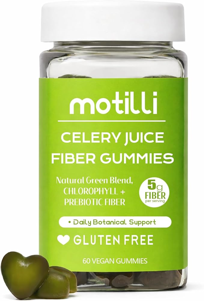 Herbal Gummies – Greens Gummies with Chlorophyll & Prebiotic Fiber for Adults, Digestive & Gut Health Support, Easy Daily Daily Wellness Support, Plant-Based Formula, 60 Count