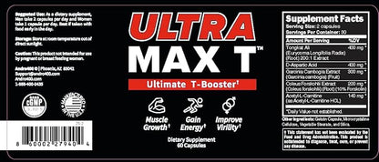 Andro400 Ultra Max T Maximum Strength T-Support Complex – 200:1 Tongkat Ali, ForsLean, & D-Aspartic Acid – Premium Formula for Lean Muscle & Metabolism – 2 Pack, 120 Capsules, 60 Day Supply