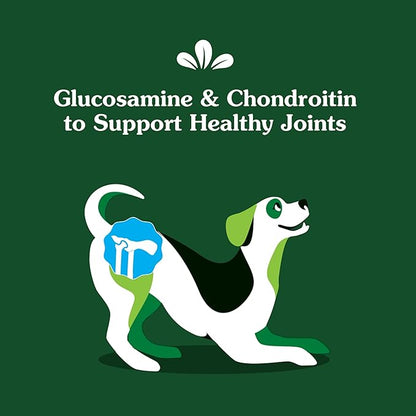 Greenies Supplements Hip and Joint Supplements for Dogs, with Chondroitin & Glucosamine for Dogs, Chicken Flavor, 16.2 oz. Container, 80 Count