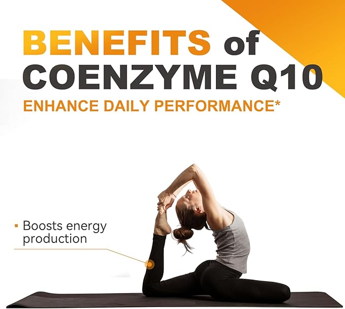 CoQ10 Gummies 200mg, Vegan Supplement for Energy Production, Non-GMO, Gluten Free (120 Gummies)