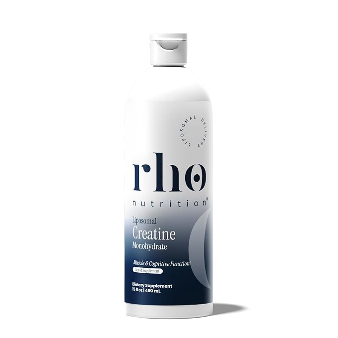 Rho Nutrition Liposomal Creatine Monohydrate - Ultra High Absorption Liquid Creatine Supplement – Promotes Lean Muscle Mass & Recovery, Supports Brain Function & Enhances Cellular Energy Production