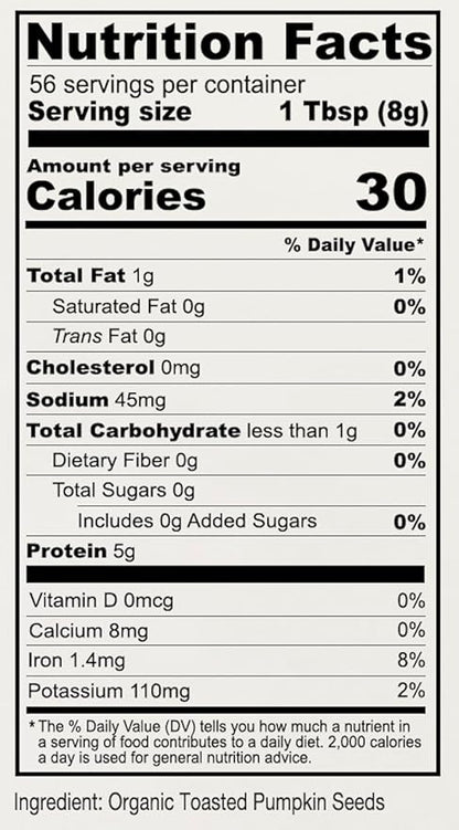 Anthony's Organic Pumpkin Seed Protein Powder, 1lb, Gluten Free, Non GMO, Unflavored, Plant-Based Protein