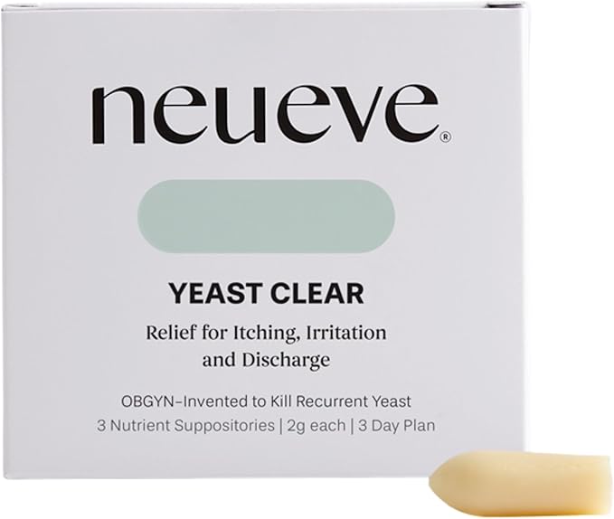 NeuEve Yeast Clear, for Yeast Infection Symptoms, Relieves Burning, Itching & Discharge, with Tea Tree Oil, Myrtle, Sage & Olive Leaf, Invented by OBGYN