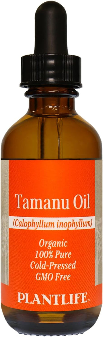 Plantlife Tamanu Carrier Oil - Cold Pressed, Non-GMO, and Gluten Free Carrier Oils - for Skin, Hair, and Personal Care - 2 oz