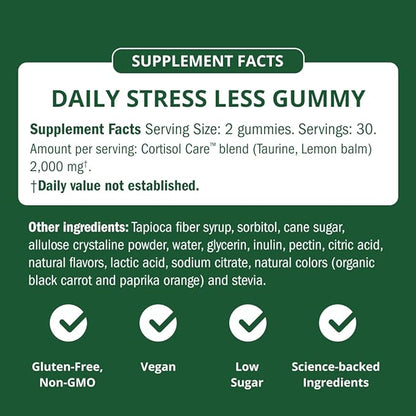 Semaine Stress Less Gummy with Cortisol Care™ 60 Count – Daily Support for Stress, Mood & Sleep
